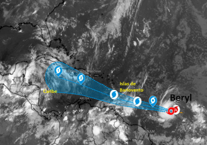 Cuba atenta a la trayectoria de Beryl, el primer huracán de la actual temporada ciclónica