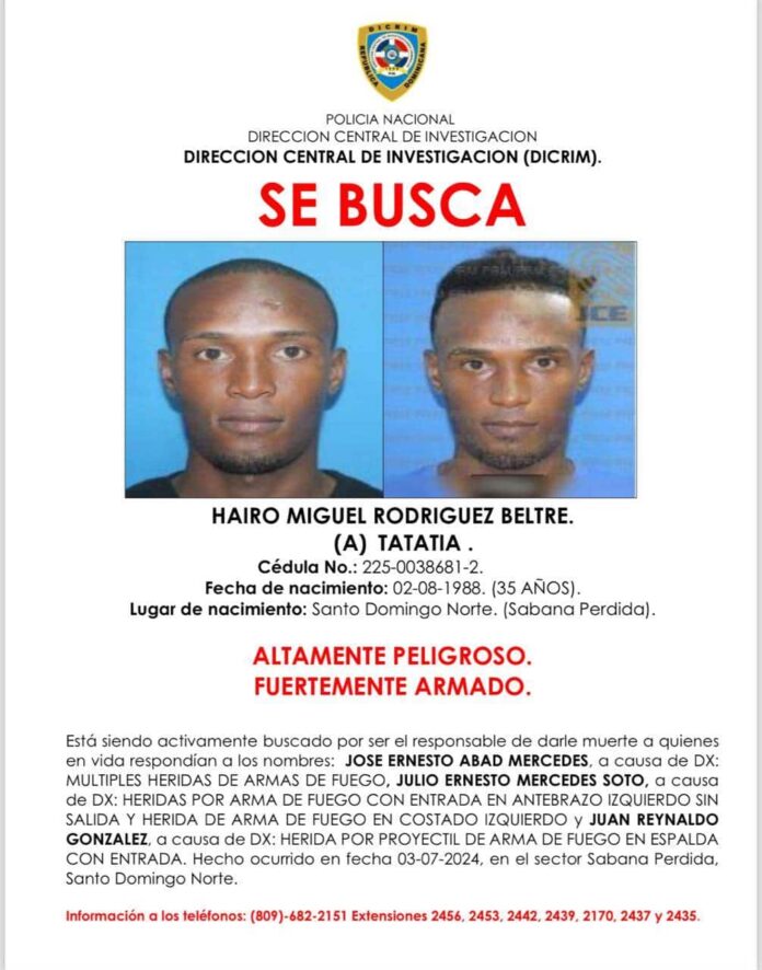 Identifican al hombre acusado de ultimar a sargento de la Policía y a su sobrino en Sabana Perdida