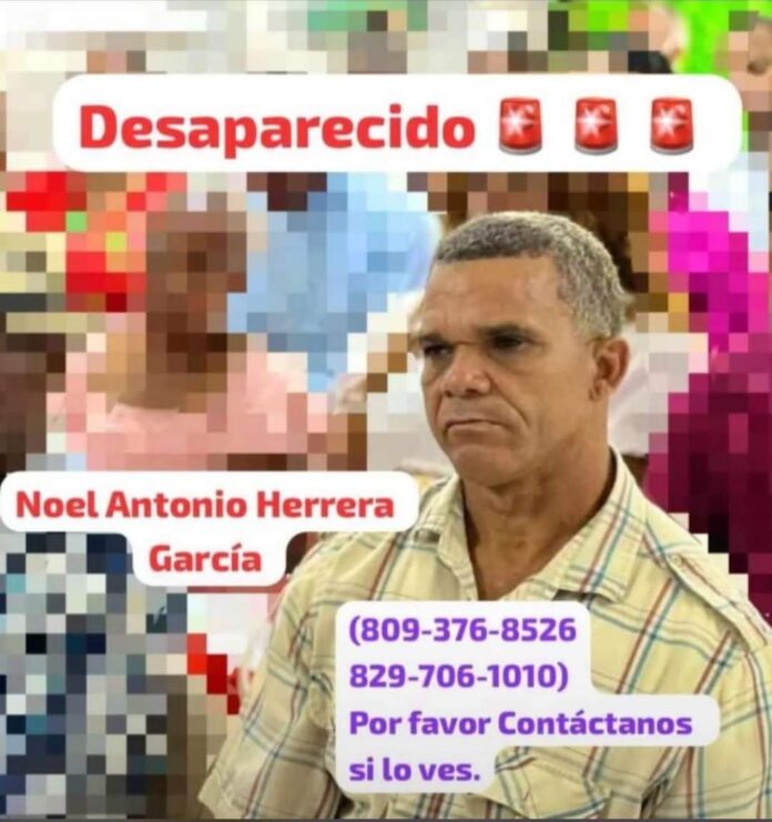 Se encuentra desaparecido Noel Antonio Herrera García.