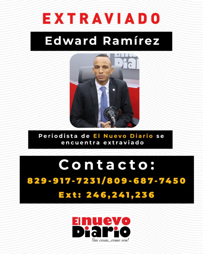 Periodista de El Nuevo Diario Edward Ramírez está extraviado