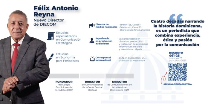 Félix Reyna es el nuevo vocero oficial de la Presidencia