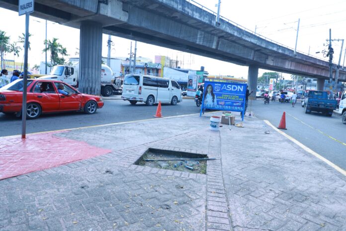 ASDN recupera espacio público en avenida Hermanas Mirabal