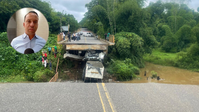 Tras colapso de puente en Yamasá diputado pide declarar la provincia en estado de emergencia