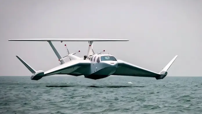 Diseñan vehículo mitad avión y mitad barco