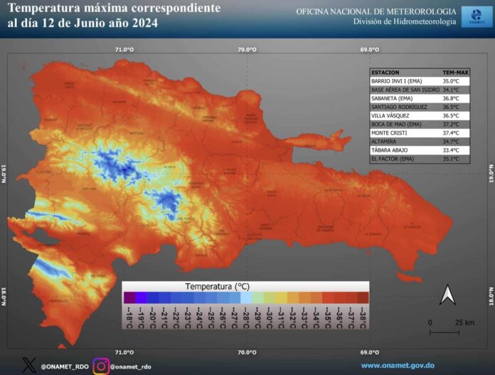 Altas temperaturas por incidencia de polvo del Sáhara