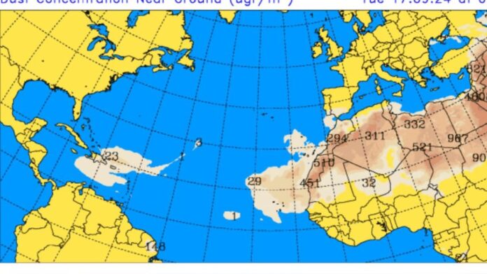 Clima en RD: Ambiente mayormente soleado y polvo del Sahara en el país. (UNIVERSIDAD DE ATENAS)