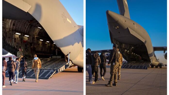 Donald Trump utilizó dos aviones militares para vuelos de repatriación de migrantes a Guatemala