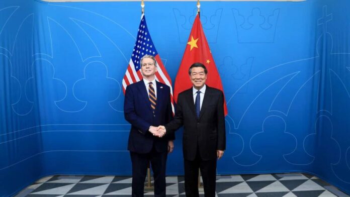 China y EE.UU. concluyen su primer día de negociaciones comerciales en Suecia China y EE.UU. concluyen su primer día de negociaciones comerciales en Suecia