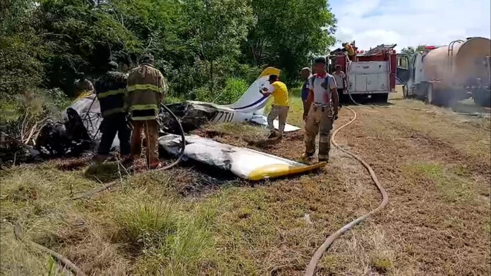 Accidente aéreo en Dajabón deja dos lesionados y aeronave destruida
