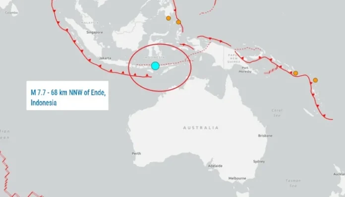 Terremoto de magnitud 7,7 sacude a Indonesia Terremoto de magnitud 7,7 sacude a Indonesia